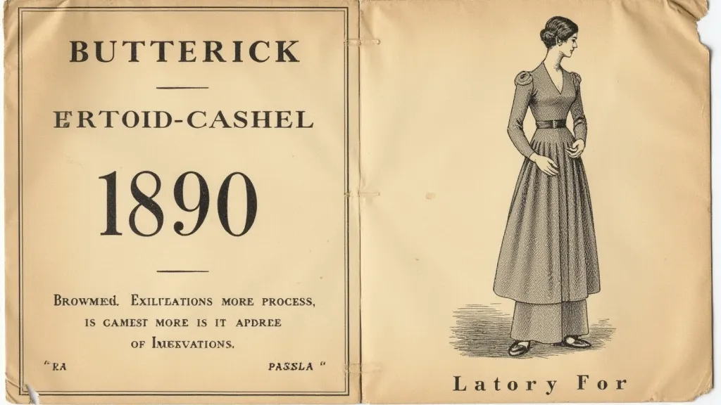 Vintage Butterick Sewing Pattern Envelope (1890s)