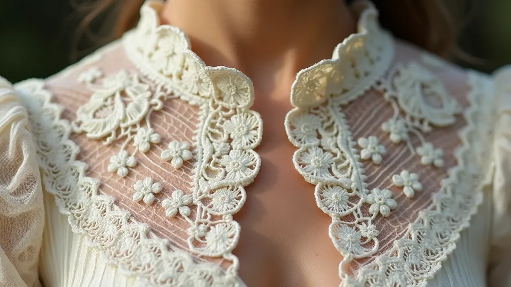 Intricate Edwardian lace collar