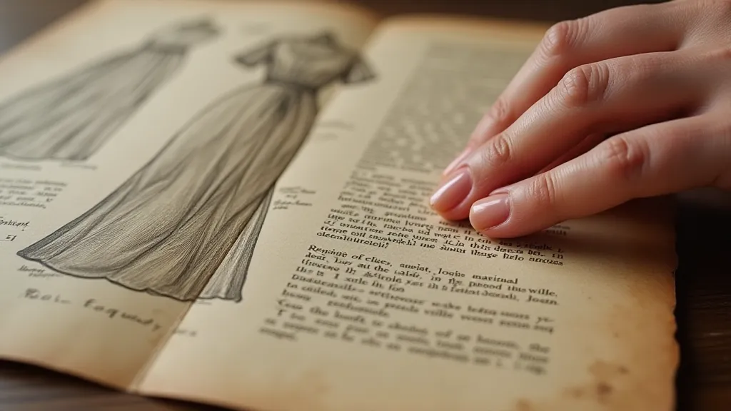 Hand Holding Vintage Sewing Pattern