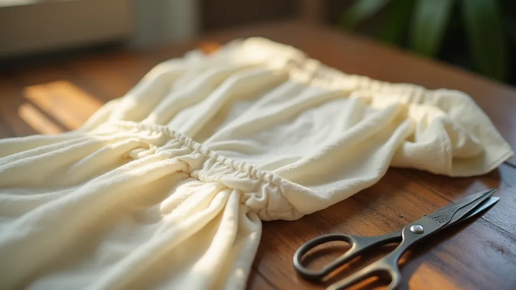 1930s cotton dress laid out on a vintage table