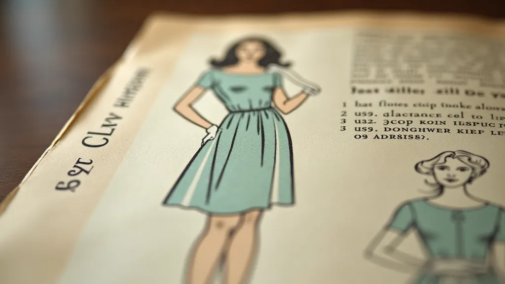 Vintage 1940s sewing pattern