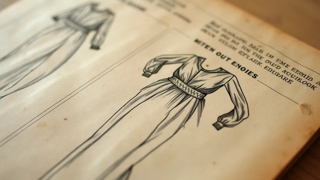Vintage sewing pattern detail