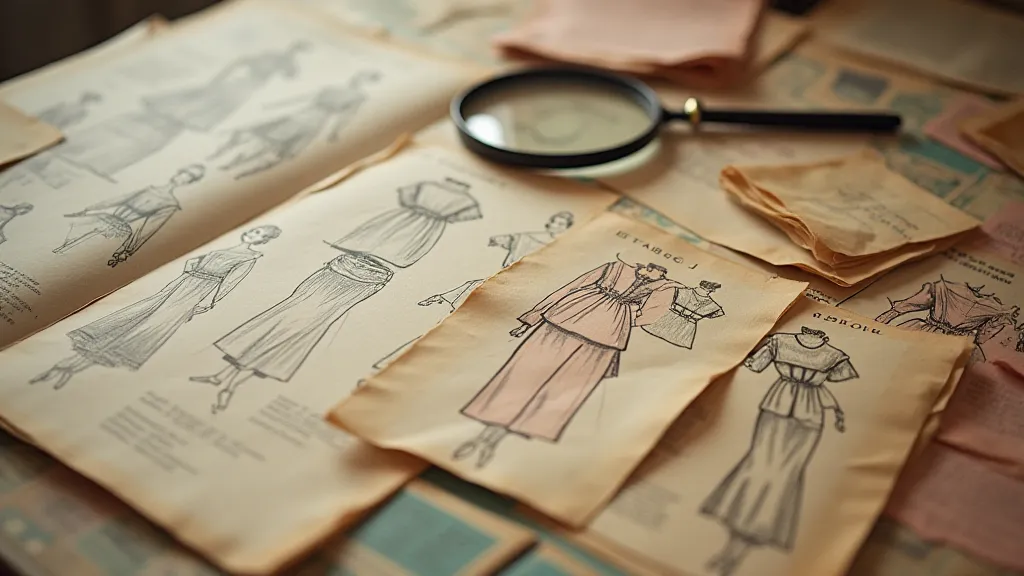 Collection of vintage sewing patterns