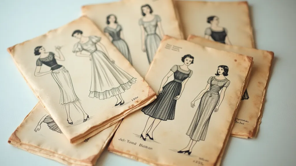 Collection of vintage sewing patterns